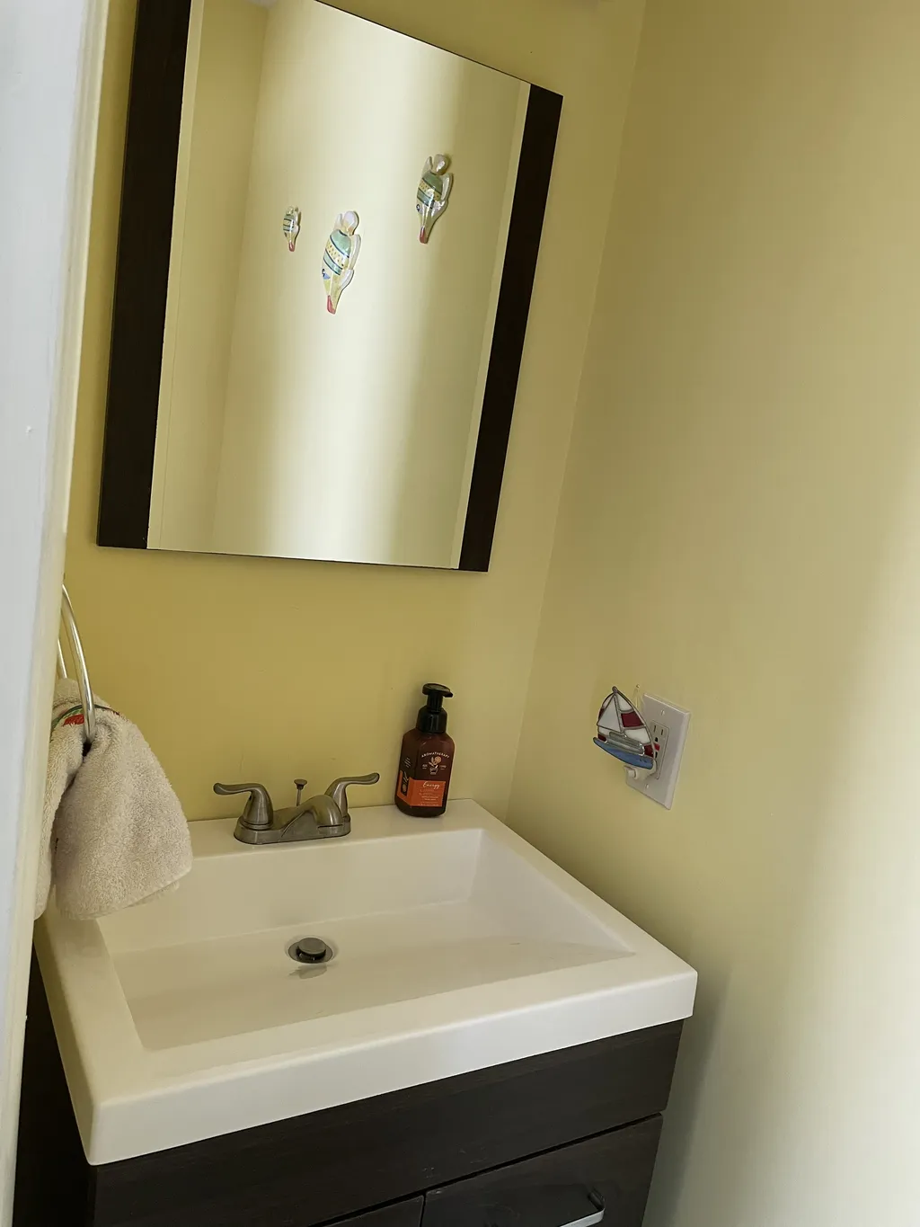 Upstairs powder room