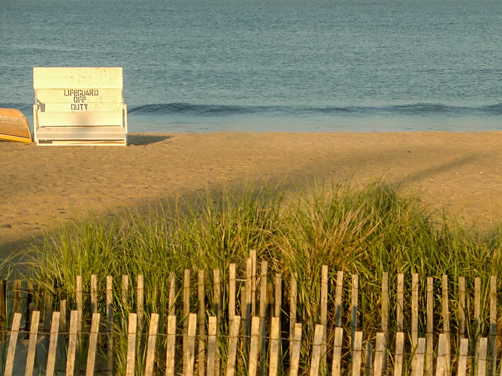 Ocean Grove beach at sunset