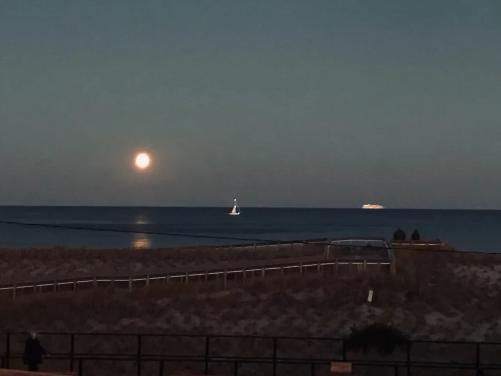 Moon rise view from 2FL deck