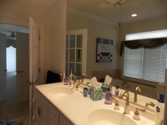 Master his and her sinks