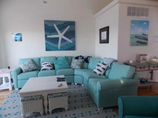 Living room, all new furnishings!