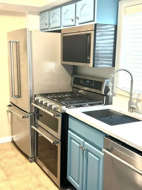 Galley kitchen view 1