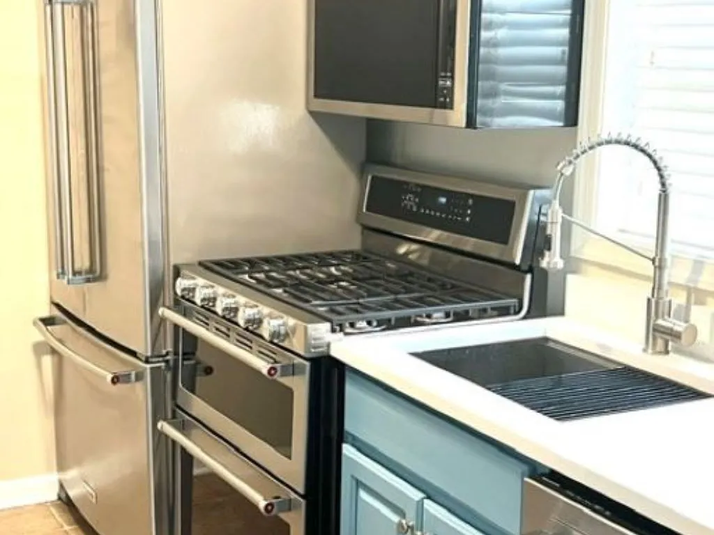 Galley kitchen view 1