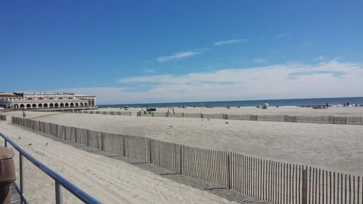 View of 9th St beach and Ocean City Music Pier
