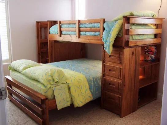 Full Bed On Wheels With Twin On Top