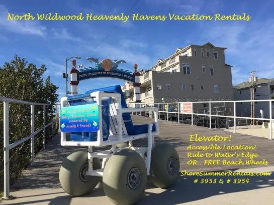 FREE Beach Wheelchairs next door at Beach Patrol Peak Season
