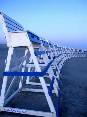 Life Guard Stands on Stand-By