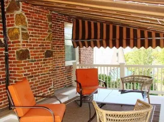 deck overlooking pool