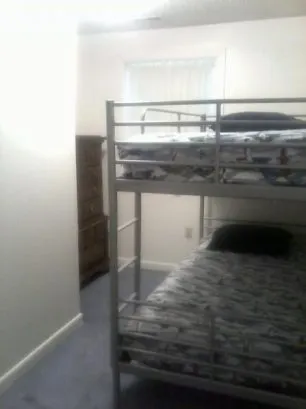 Another view of the smallest bedroom with the bunkbeds.