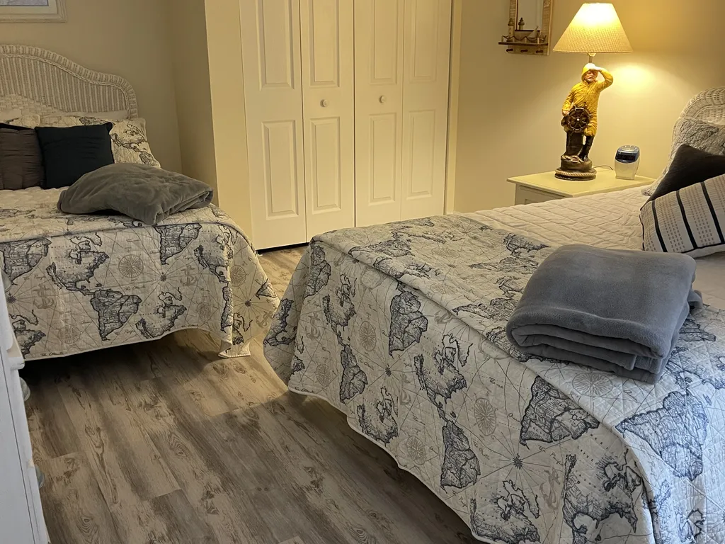 Bedroom #2 is 1 queen, and 1 double 