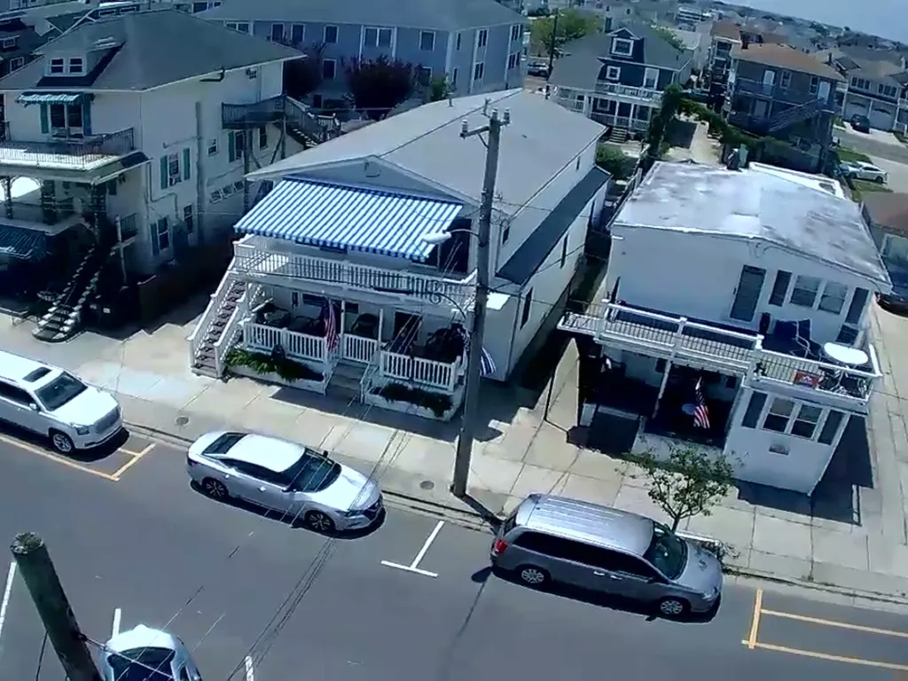View with awning open