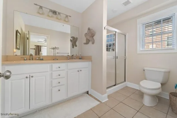 MASTER BATH:  2 sinks.  plenty of storage in vanity