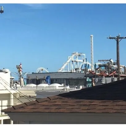 See the rides on Morey's Pier from the deck