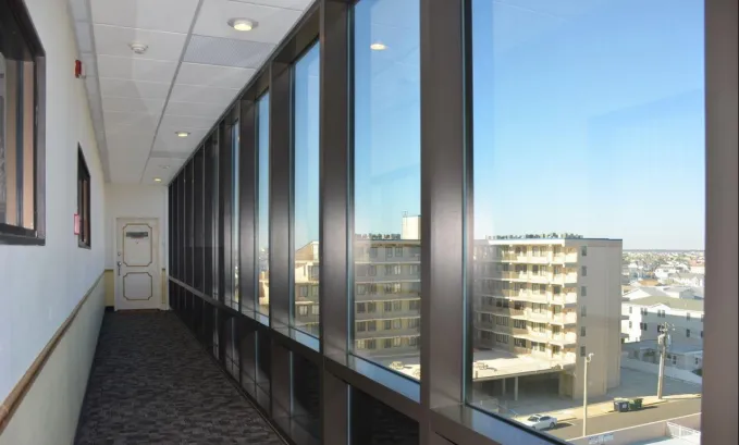 Long private hallway