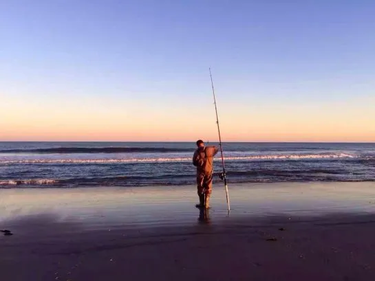 fisher at sunset 