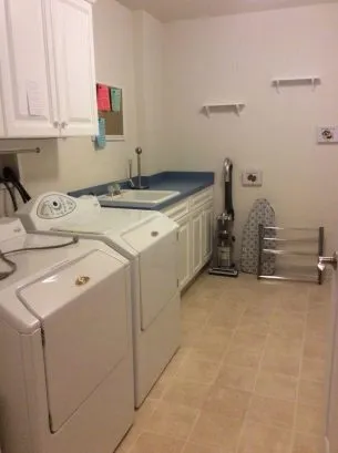 Laundry Not a Hassel in This Spacious, Modern Room