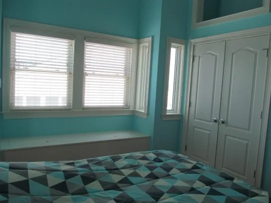 Bedroom with ocean view from Bay window