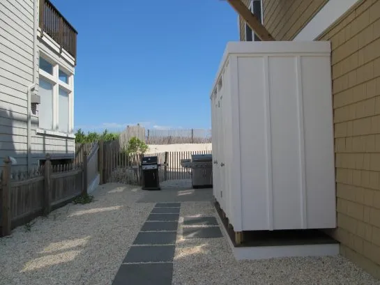 Two Out door showers and grill
