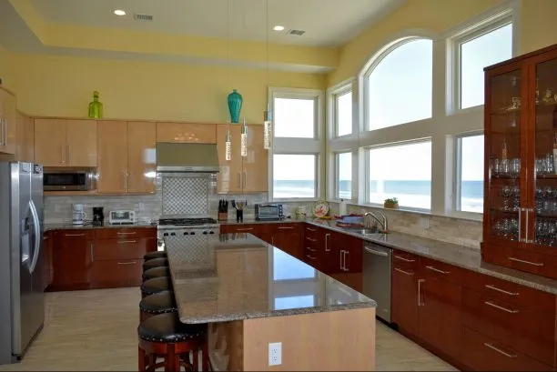 Master Chef Kitchen with ocean views