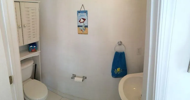 First floor powder room