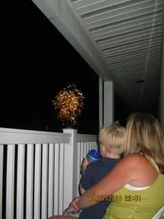 Enjoying Friday night fireworks from 1 of 2 private balconies