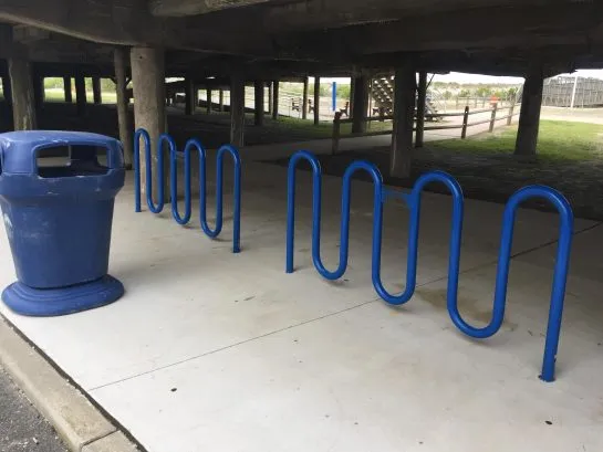 Bike racks outside of building