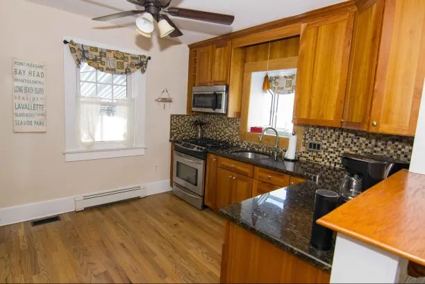 Fully stocked and updated kitchen