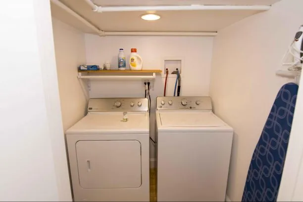 Laundry room with washer and dryer