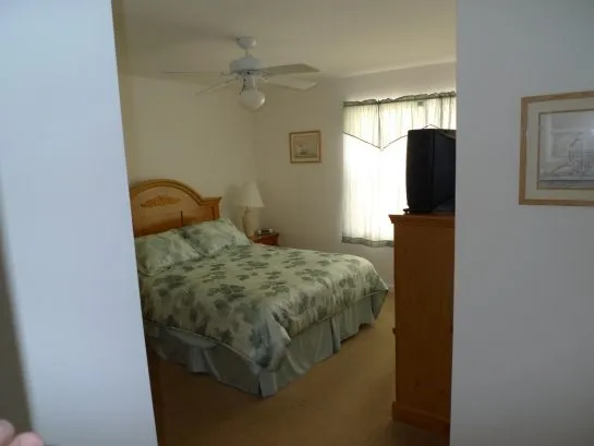 Master bedroom with queen bed