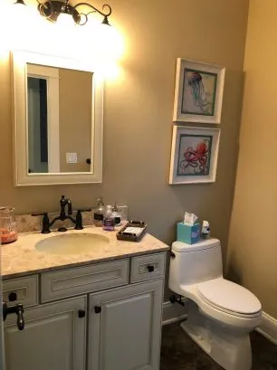 1st level powder room