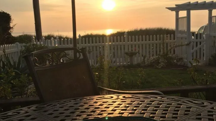 Your view from the deck.  Enjoy outdoor dining watching the sunsets!
