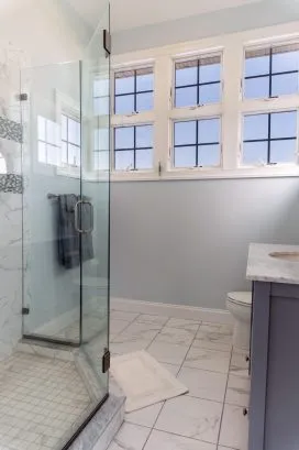 Bright and airy master on suite spa bathroom