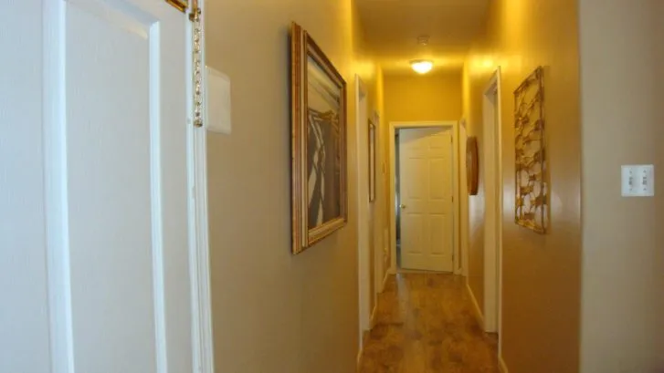 Hallway leading to bedrooms.