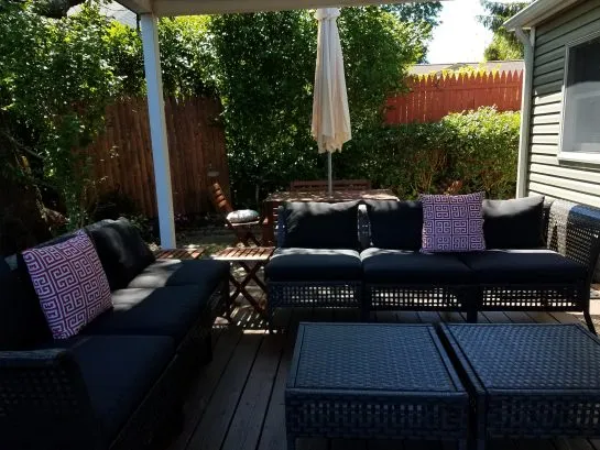 covered porch with ample seating