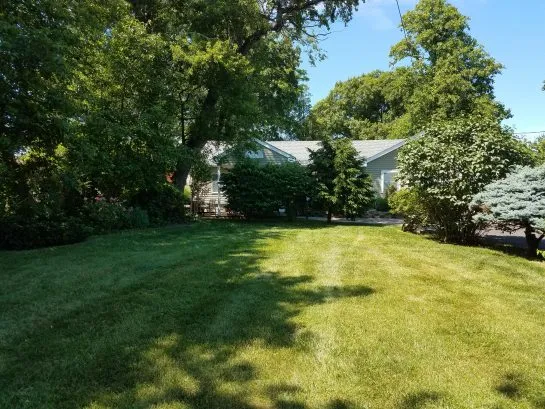 private offset from street - front yard