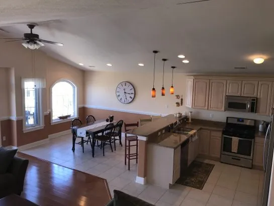 Kitchen and dining area