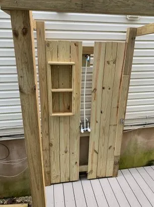 Outside shower (prepped for winter)