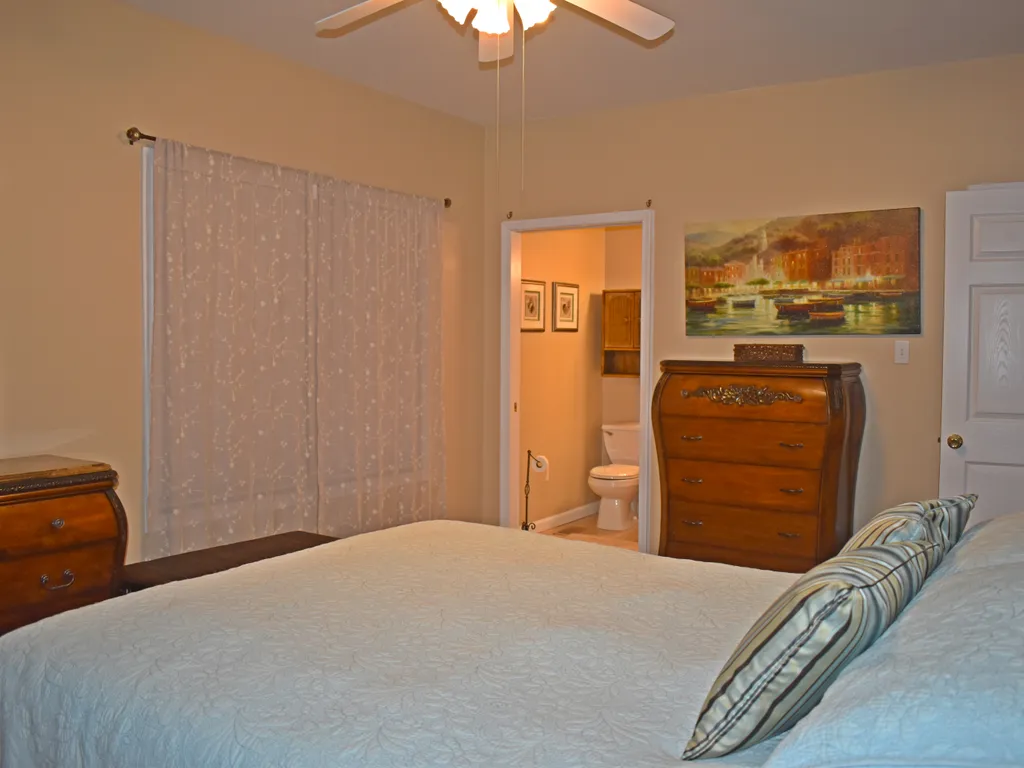 Main Bedroom with Bath beyond pocket door