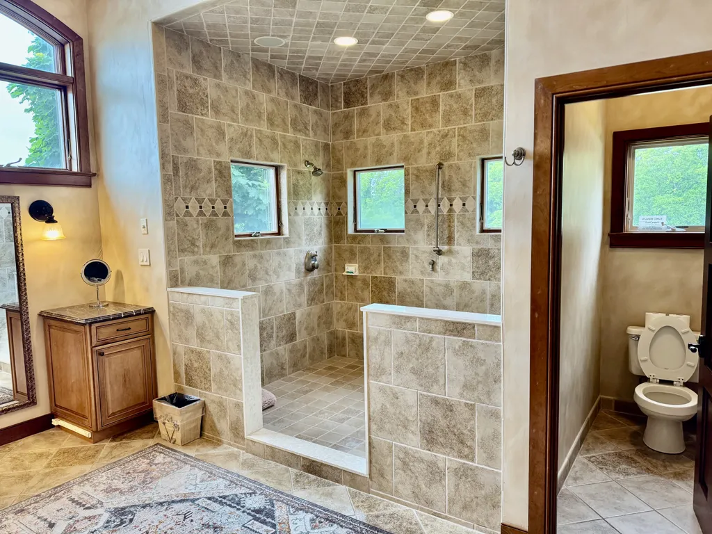 Master Bathroom with Huge Walk-In Shower