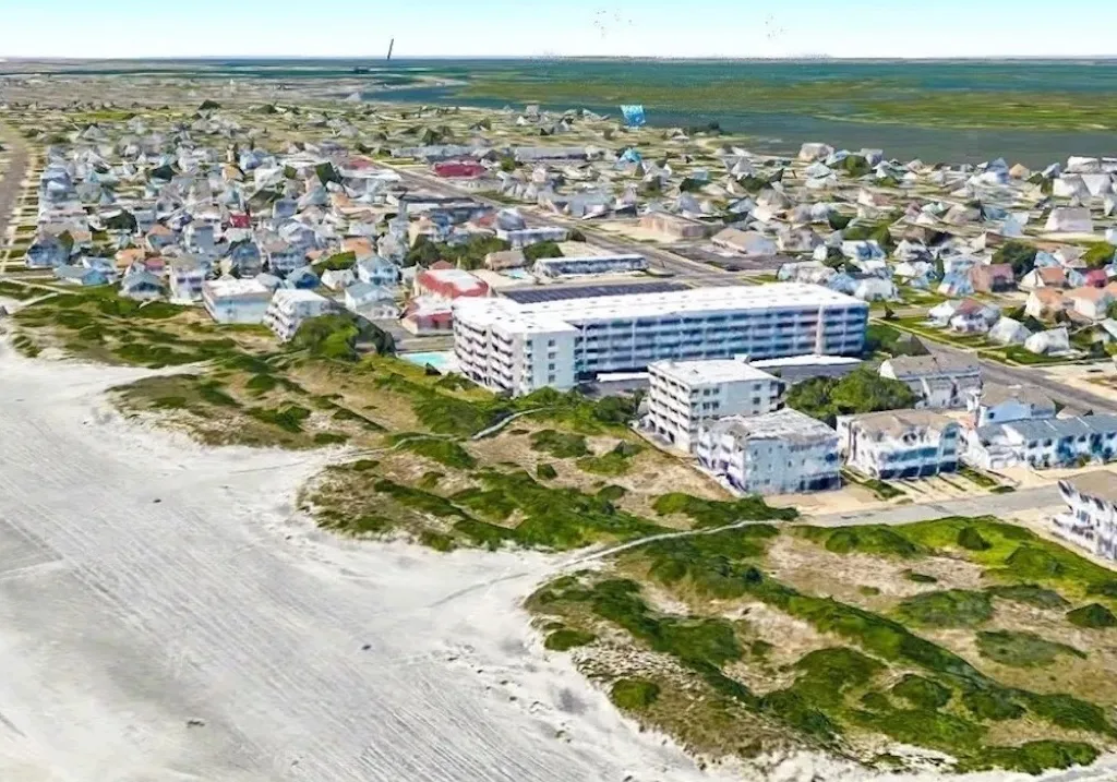 Aerial view of building