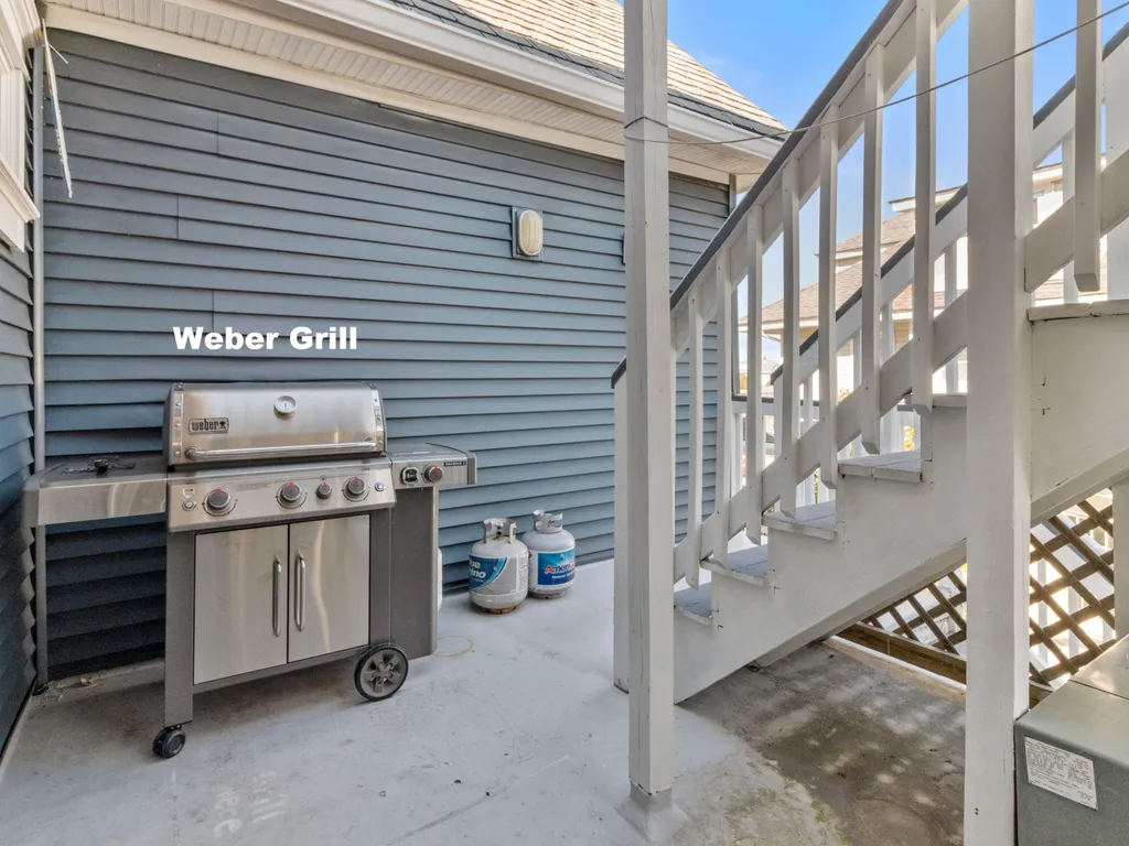 Weber Grill outside kitchen