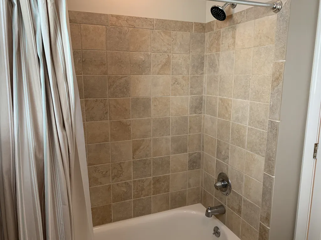 Hall  Bathroom Show/Tub with Custom Tilework