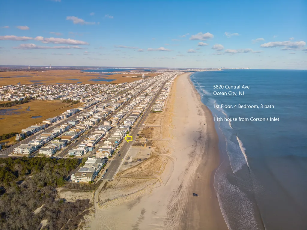 Drone view - Yellow Arrow Identifies our Home