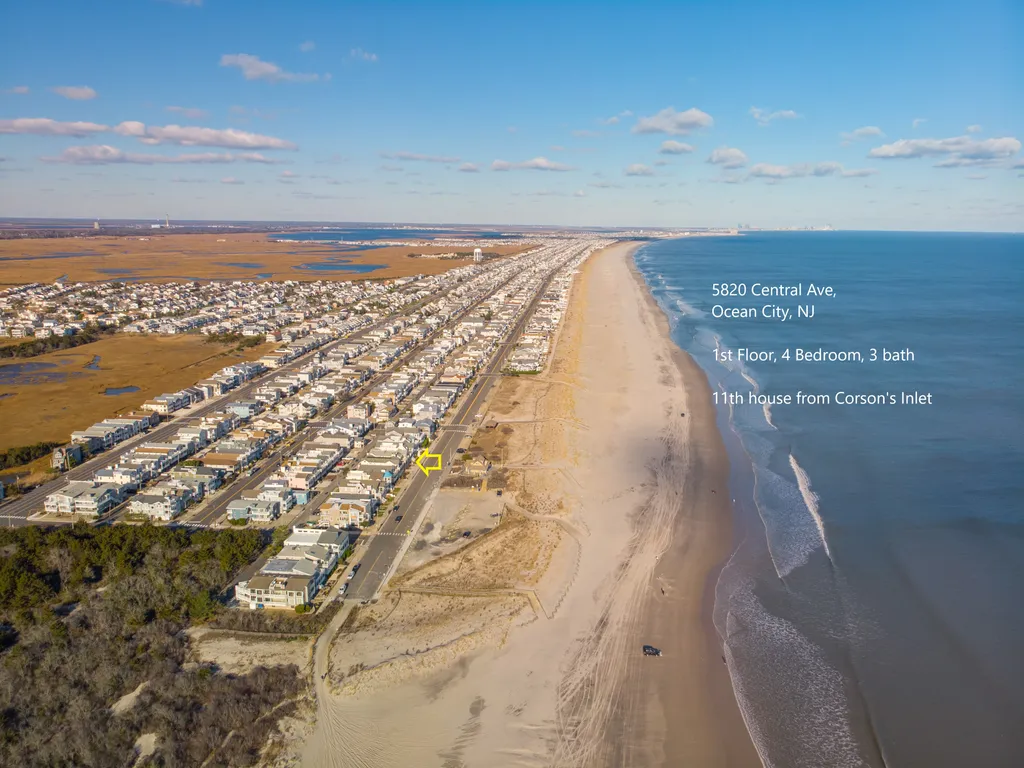 Drone view - Yellow Arrow Identifies our Home