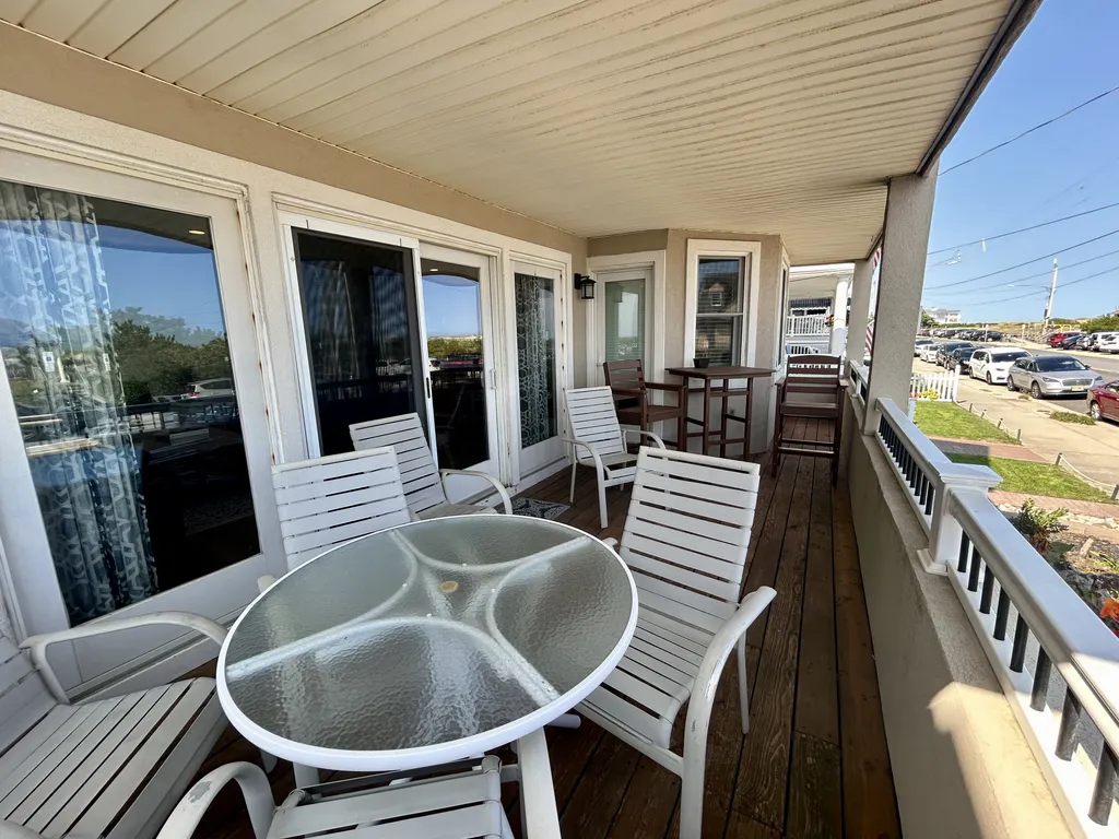 Daytime view of deck