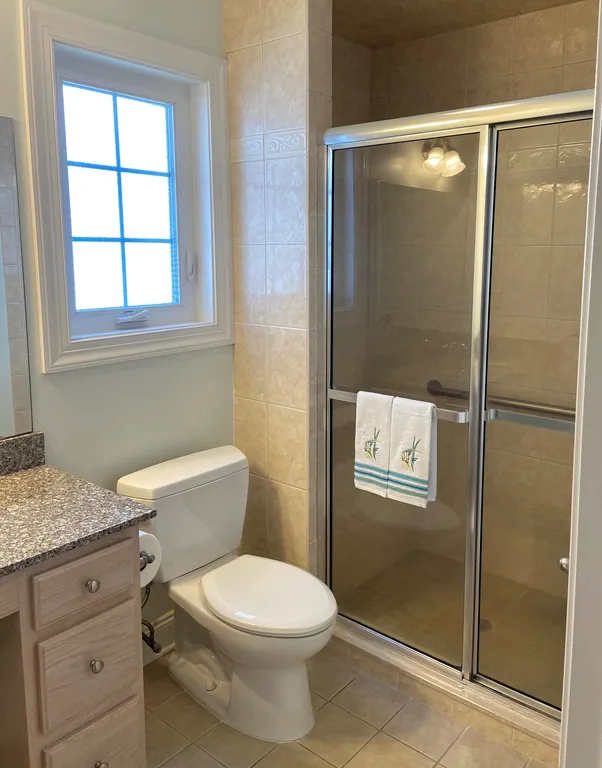First floor hall bath with shower
