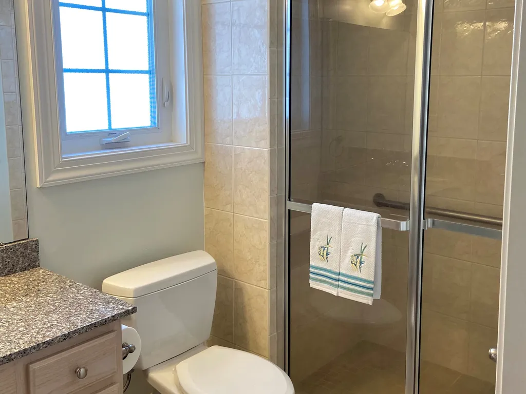 First floor hall bath with shower