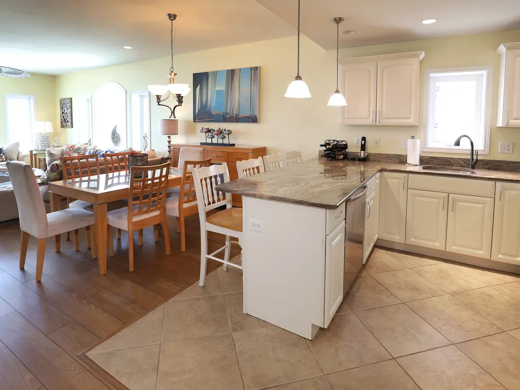 Kitchen with tile floors 