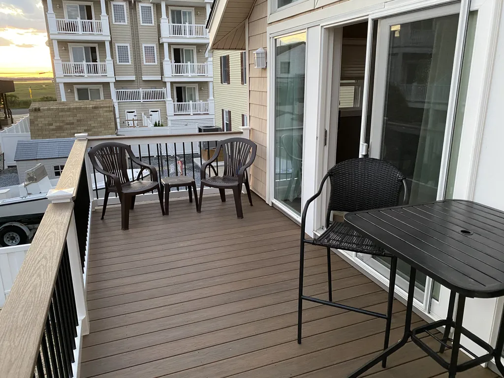 South facing deck