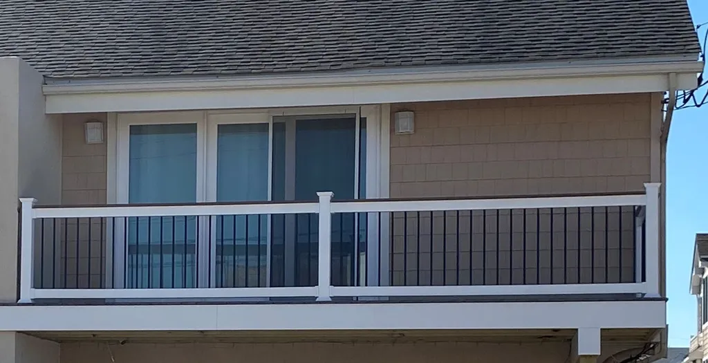 Enjoy this private balcony from the main floor floor master suite